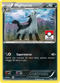 Carta Mightyena dell'espansione Benvenuti a Kalos, numero 17/39