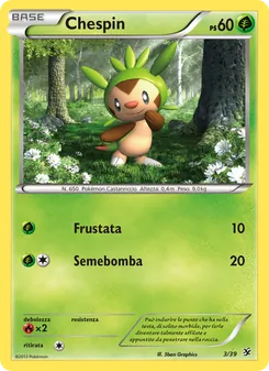 Carta Chespin dell'espansione Benvenuti a Kalos, numero 3/39