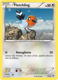 Carta Fletchling dell'espansione Benvenuti a Kalos, numero 31/39