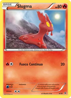 Carta Slugma dell'espansione Benvenuti a Kalos, numero 6/39