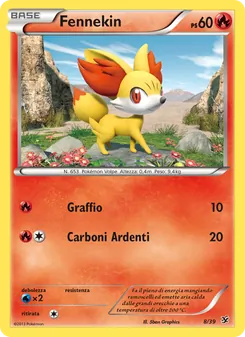 Carta Fennekin dell'espansione Benvenuti a Kalos, numero 8/39
