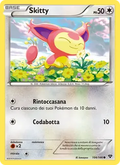 Carta Skitty dell'espansione XY, numero 104/146