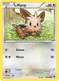 Carta Lillipup dell'espansione XY, numero 108/146