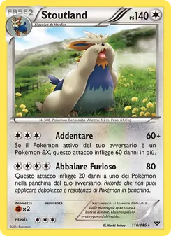 Carta Stoutland dell'espansione XY, numero 110/146
