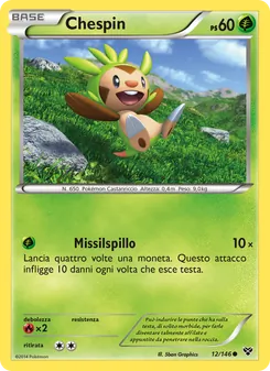 Carta Chespin dell'espansione XY, numero 12/146