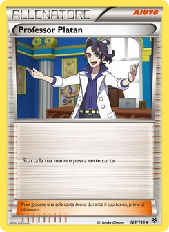 Carta Professor Platan dell'espansione XY, numero 122/146