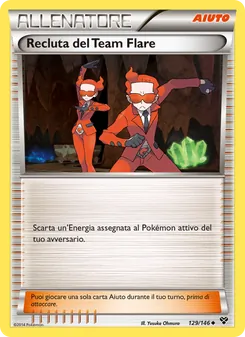 Carta Recluta del Team Flare dell'espansione XY, numero 129/146