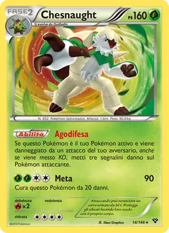 Carta Chesnaught dell'espansione XY, numero 14/146