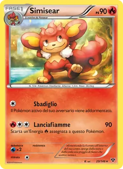 Carta Simisear dell'espansione XY, numero 23/146