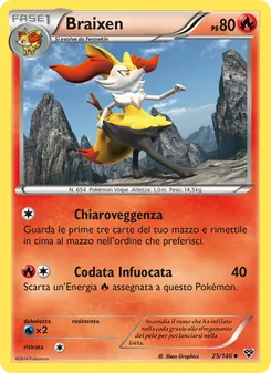Carta Braixen dell'espansione XY, numero 25/146