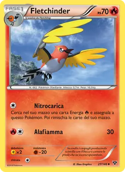 Carta Fletchinder dell'espansione XY, numero 27/146