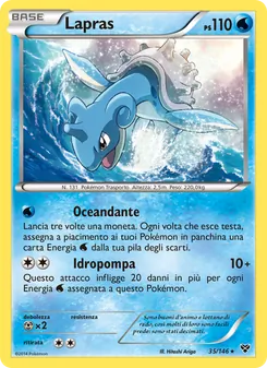 Carta Lapras dell'espansione XY, numero 35/146