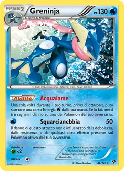 Carta Greninja dell'espansione XY, numero 41/146