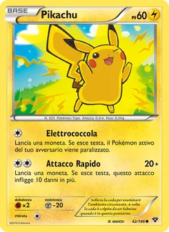 Carta Pikachu dell'espansione XY, numero 42/146