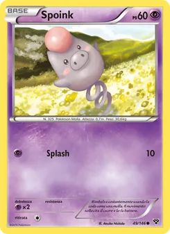 Carta Spoink dell'espansione XY, numero 49/146