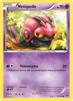 Carta Venipede dell'espansione XY, numero 51/146