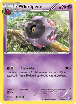 Carta Whirlipede dell'espansione XY, numero 52/146