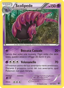 Carta Scolipede dell'espansione XY, numero 53/146