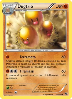 Carta Dugtrio dell'espansione XY, numero 59/146