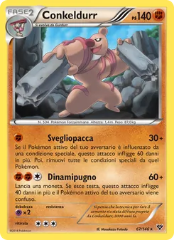 Carta Conkeldurr dell'espansione XY, numero 67/146