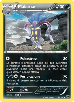 Carta Malamar dell'espansione XY, numero 77/146