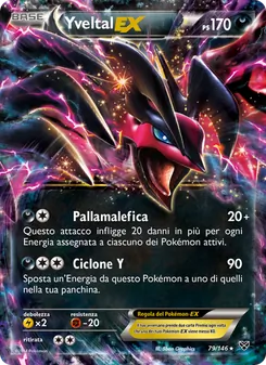 Carta Yveltal EX dell'espansione XY, numero 79/146