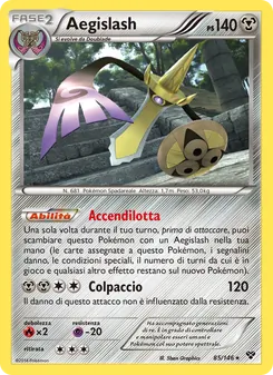 Carta Aegislash dell'espansione XY, numero 85/146
