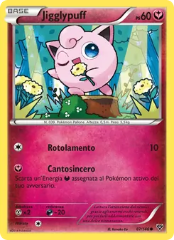 Carta Jigglypuff dell'espansione XY, numero 87/146