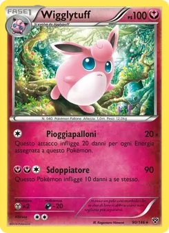Carta Wigglytuff dell'espansione XY, numero 90/146
