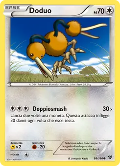 Carta Doduo dell'espansione XY, numero 98/146
