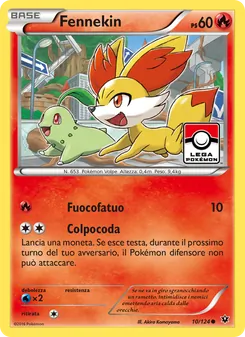 Carta Fennekin dell'espansione Destini Incrociati, numero 10/124