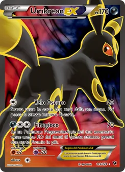 Carta Umbreon EX dell'espansione Destini Incrociati, numero 119/124
