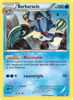 Carta Barbaracle dell'espansione Destini Incrociati, numero 23/124