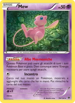 Carta Mew dell'espansione Destini Incrociati, numero 29/124