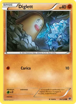 Carta Diglett dell'espansione Destini Incrociati, numero 36/124