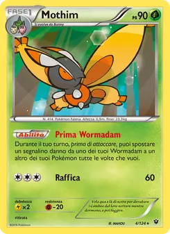 Carta Mothim dell'espansione Destini Incrociati, numero 4/124
