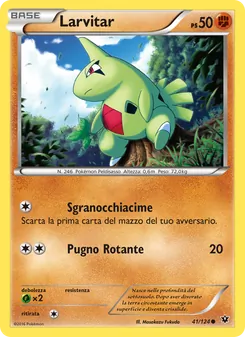 Carta Larvitar dell'espansione Destini Incrociati, numero 41/124