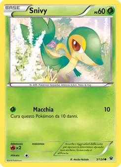 Carta Snivy dell'espansione Destini Incrociati, numero 5/124