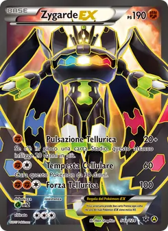 Carta Zygarde-GX dell'espansione Destini Incrociati, numero 54a/124