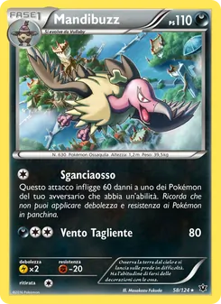 Carta Mandibuzz dell'espansione Destini Incrociati, numero 58/124