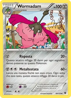 Carta Wormadam dell'espansione Destini Incrociati, numero 59/124