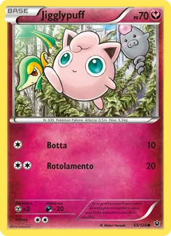 Carta Jigglypuff dell'espansione Destini Incrociati, numero 65/124