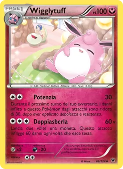 Carta Wigglytuff dell'espansione Destini Incrociati, numero 66/124