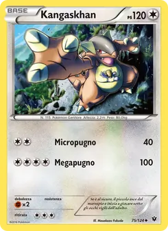 Carta Kangaskhan dell'espansione Destini Incrociati, numero 75/124