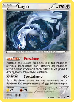 Carta Lugia dell'espansione Destini Incrociati, numero 78/124