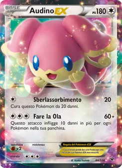Carta Audino EX dell'espansione Destini Incrociati, numero 84/124
