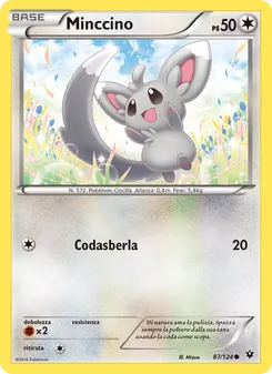 Carta Minccino dell'espansione Destini Incrociati, numero 87/124