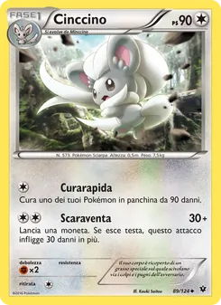 Carta Cinccino dell'espansione Destini Incrociati, numero 89/124