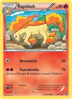 Carta Rapidash dell'espansione Vapori Accesi, numero 17/114