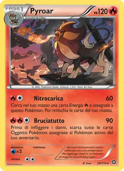 Carta Pyroar dell'espansione Vapori Accesi, numero 23/114